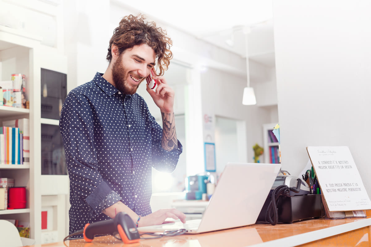 A business owner calling his Fractional CFO