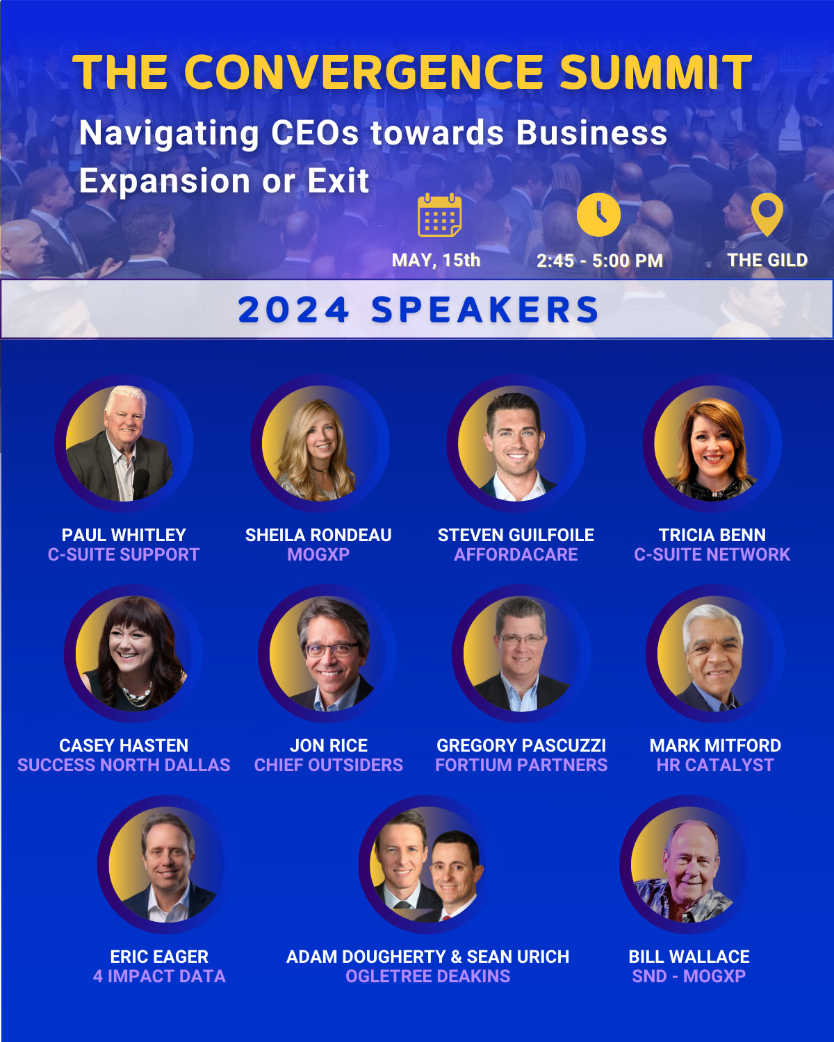 List of the Convergence Summit Speakers